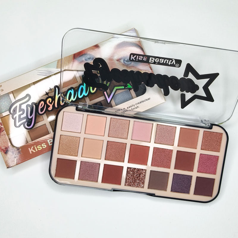 fard à paupière 21 couleur - Kiss Beauty